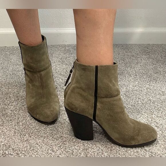 Rag & Bone Classic Newbury Boots, Green Suede (US 6.5 / EU 36.5) - Picture 2 of 7